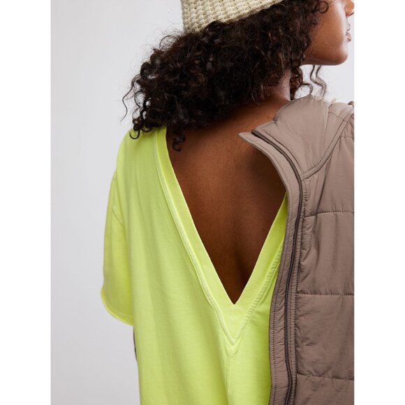 FP MOVEMENT Hot Shot Tee Romper / Sour Citrus - Picture 3 of 6